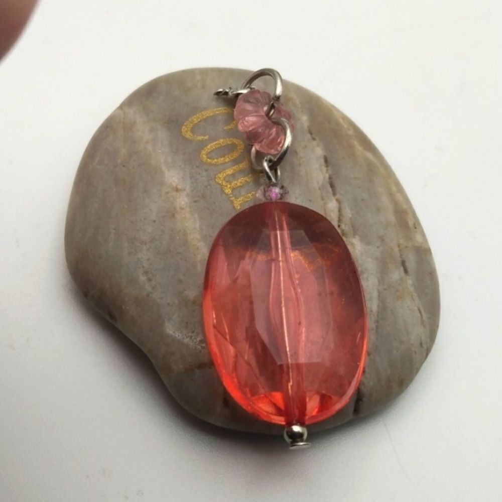 Fire crystal‎ necklace pendant